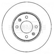 Borg & Beck 2 x Vented Front Brake Discs BBD4579-x2