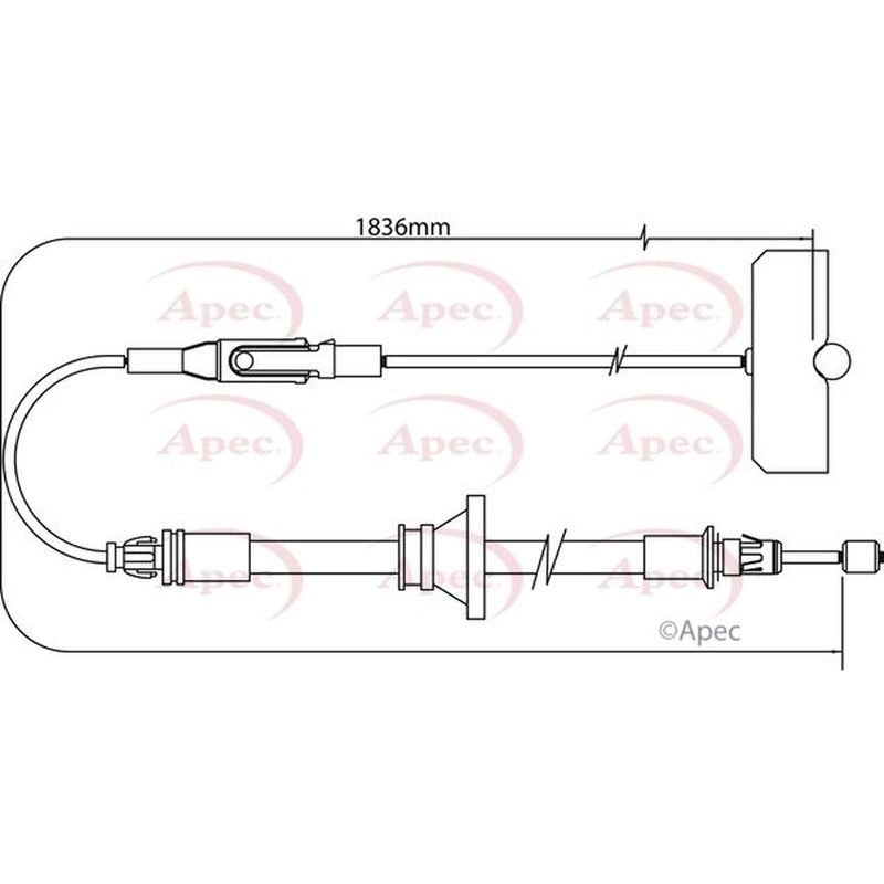 Apec Handbrake Cable Front CAB1313
