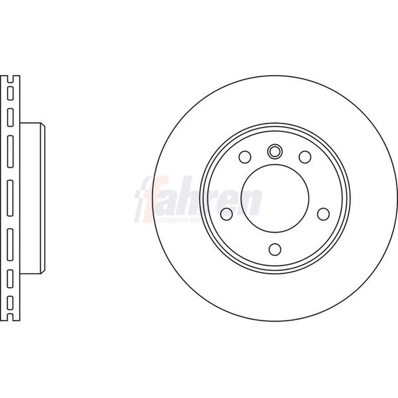 Fahren 2 x Vented Front Brake Discs FBD6005-x2
