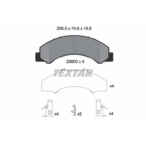 Textar Front Brake Pad Set 2580001