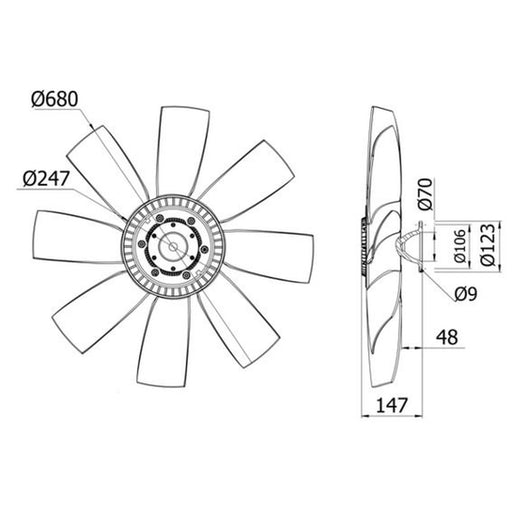 Mahle Engine Cooling Fan CFF 434 000S