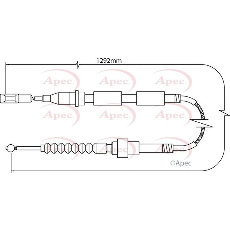Apec Handbrake Cable Right Rear CAB1155
