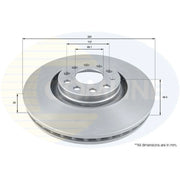 Comline 2 x Vented Front Brake Discs ADC1473V-x2