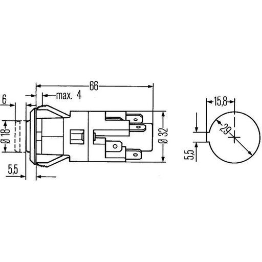 Hella Hazard Warning Light Switch Connectors 6HF 001 579-011