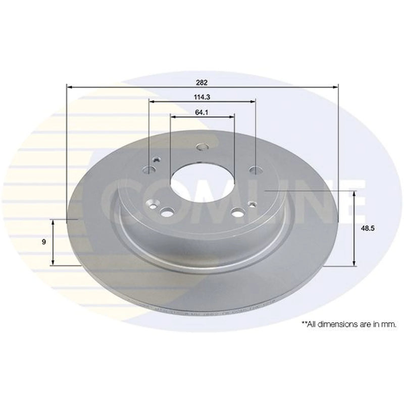 Comline 2 x Solid Rear Brake Discs ADC2981-x2