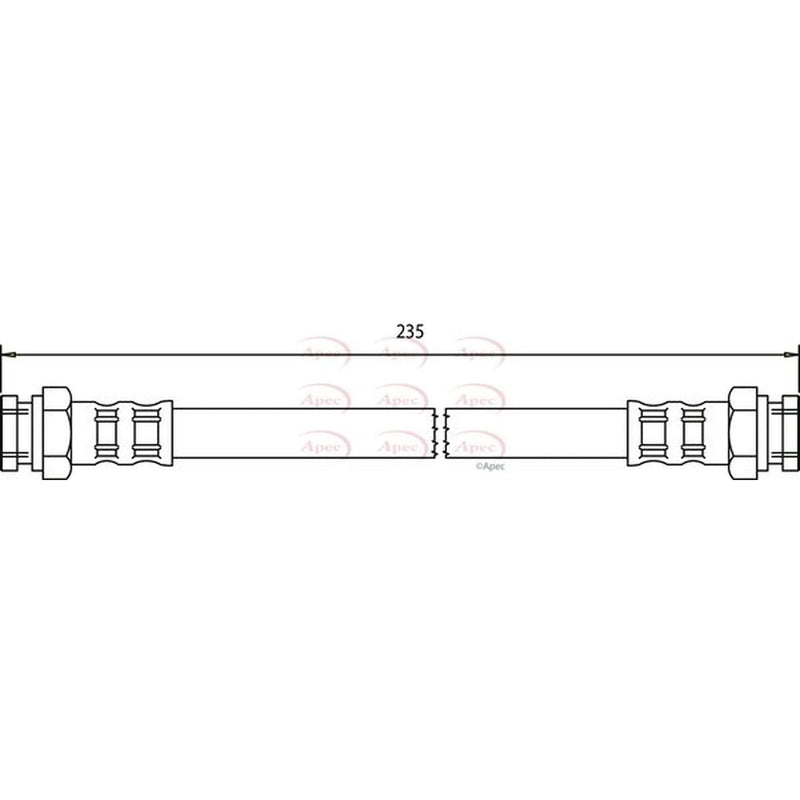 Apec Brake Hydraulic Hose Line inner HOS3629
