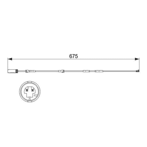 Bosch Brake Pad Wear Sensor Front 1 987 473 516