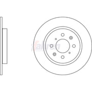Fahren Rear Brake Solid Discs & Pads fits Honda Insight 2009-2013 1.3