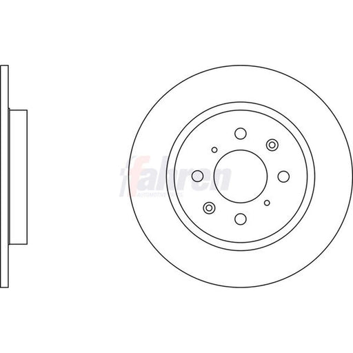 Fahren Rear Brake Solid Discs & Pads fits Honda Insight 2009-2013 1.3