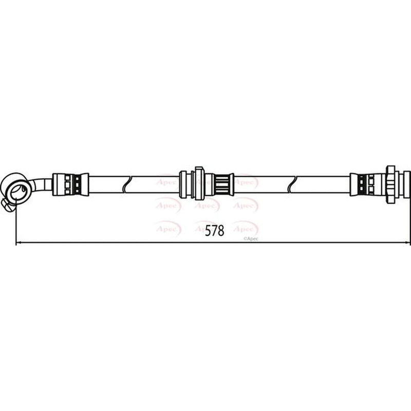Apec Brake Hydraulic Hose Line Front Left HOS4050