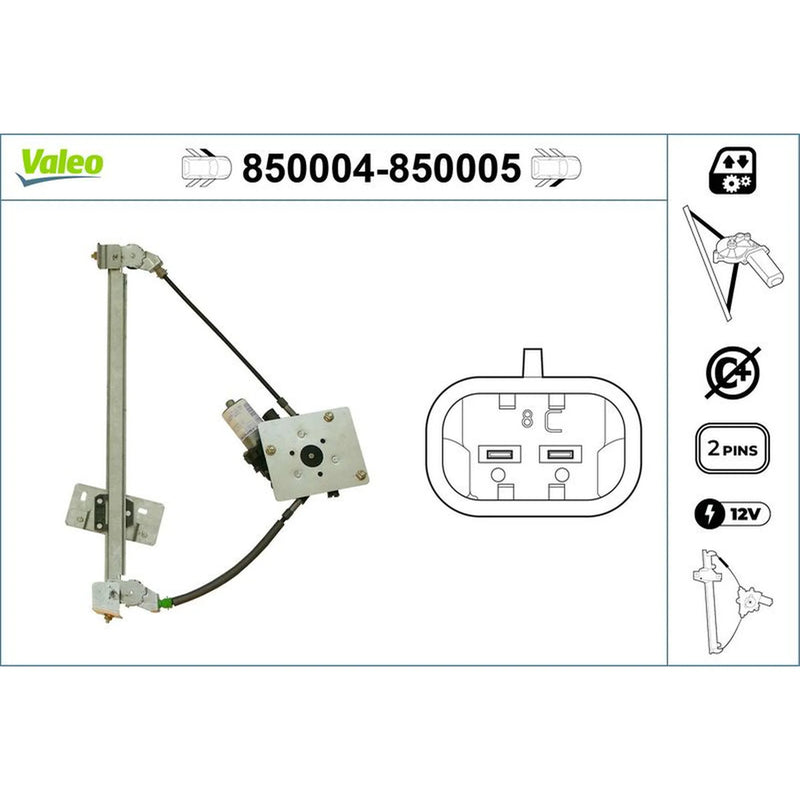 Valeo Electric Window Regulator Lifter Left Front 850004