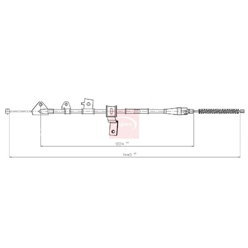 Apec Handbrake Cable Right Rear CAB1838