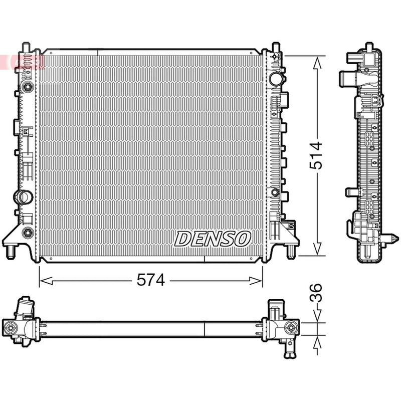 Denso Engine Radiator fits Chevrolet Camaro 2016 on 6.2