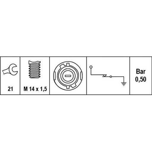 Hella Oil Pressure Sensor Switch 6ZL 003 259-741