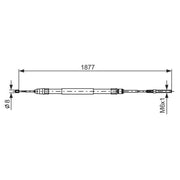 Bosch Handbrake Cable Right Rear 1 987 477 694