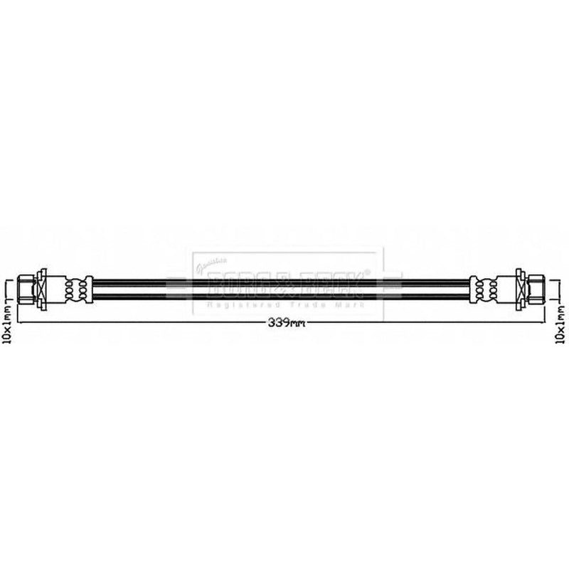 Borg & Beck Brake Hydraulic Hose Line inner BBH8266