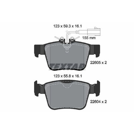 Textar Rear Brake Pad Set 2260501