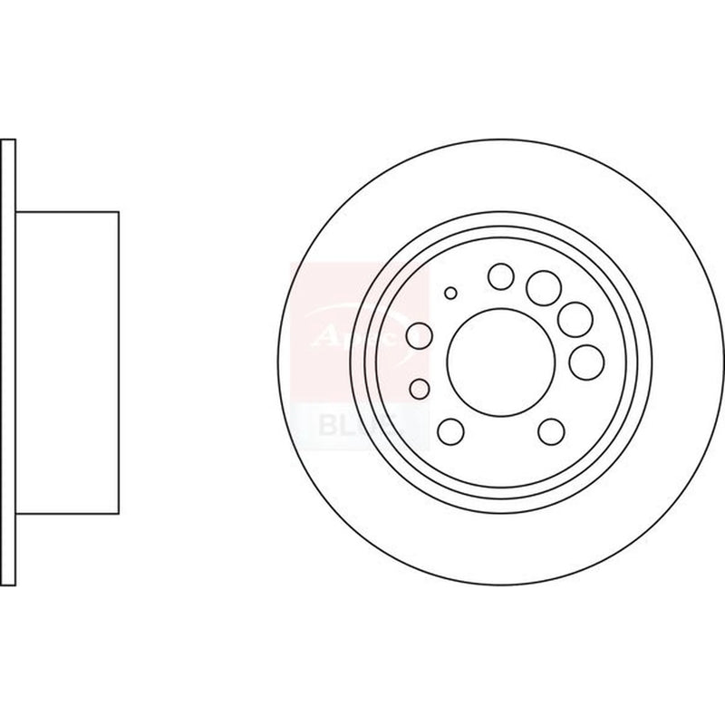 Apec 2 x Solid Rear Brake Discs SDK6884-x2