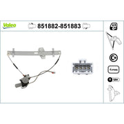 Valeo Electric Window Regulator Lifter Right Front 851883