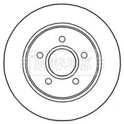 Borg & Beck 2 x Solid Rear Brake Discs BBD5241-x2