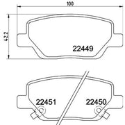DON Rear Brake Pad Set PCP1910