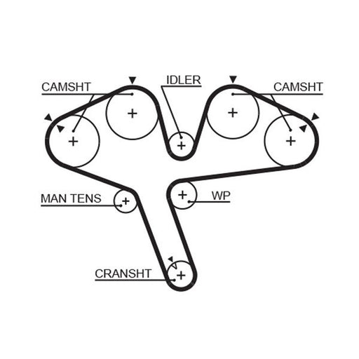 Gates Timing Belt Cambelt 226 Teeth 5376XS