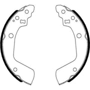 Mintex Brake Shoe Set Axle Kit MFR707
