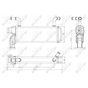 NRF EGR Cooler (Exhaust Gas Recirculation) 48218