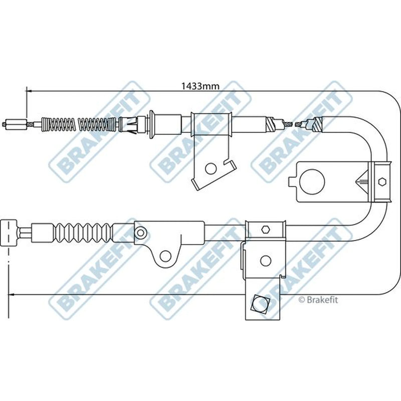 Apec Handbrake Cable Right Rear BBC3306