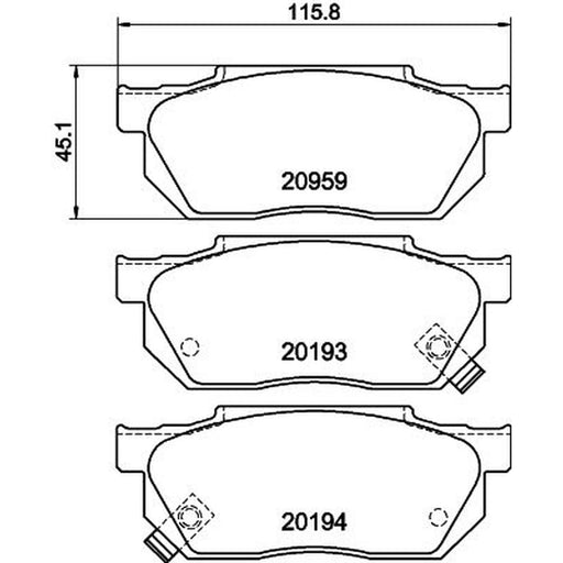 Mintex Front Brake Pad Set MDB1243