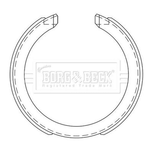 Borg & Beck Parking Brake Shoe Set BBS6525