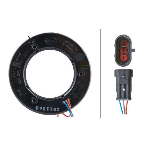 Hella Led 24V Stoptail 60MM Red Lens Left 2SB 009 362-011 1524097 2SB 009