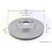 Comline 2 x Vented Front Brake Discs ADC01109V