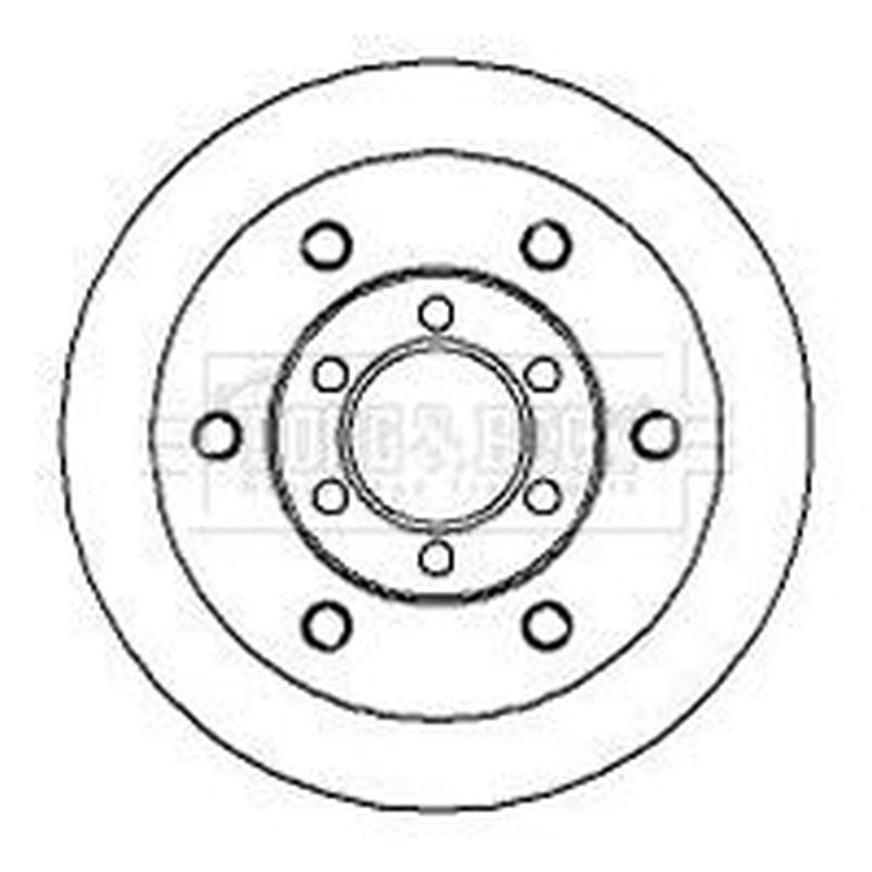 Borg & Beck 2 x Solid Front Brake Discs BBD5710S-x2