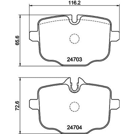 Mintex Rear Brake Pad Set MDB3008