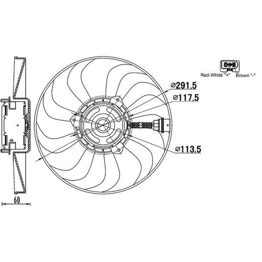 Mahle Engine Cooling Fan CFF 167 000S