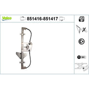Valeo Electric Window Regulator Lifter Left Front 851416