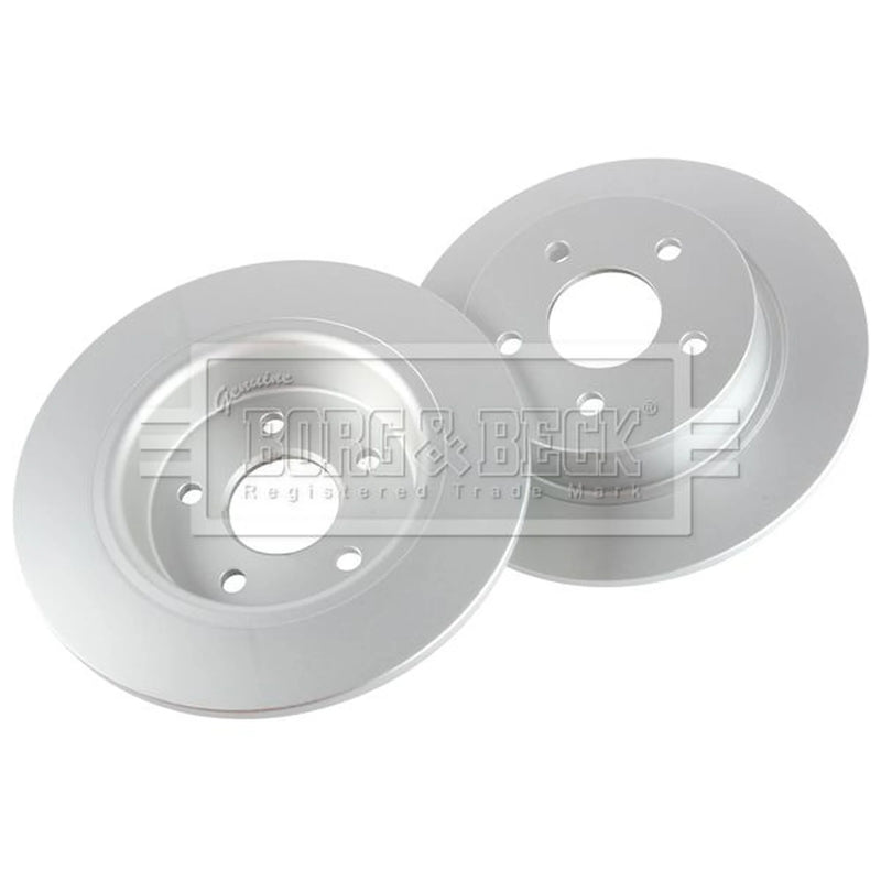 Borg & Beck 2 x Solid Rear Brake Discs BBD5210-x2