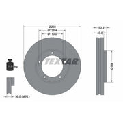 Textar 2 x Vented Front Brake Discs 92281703-x2