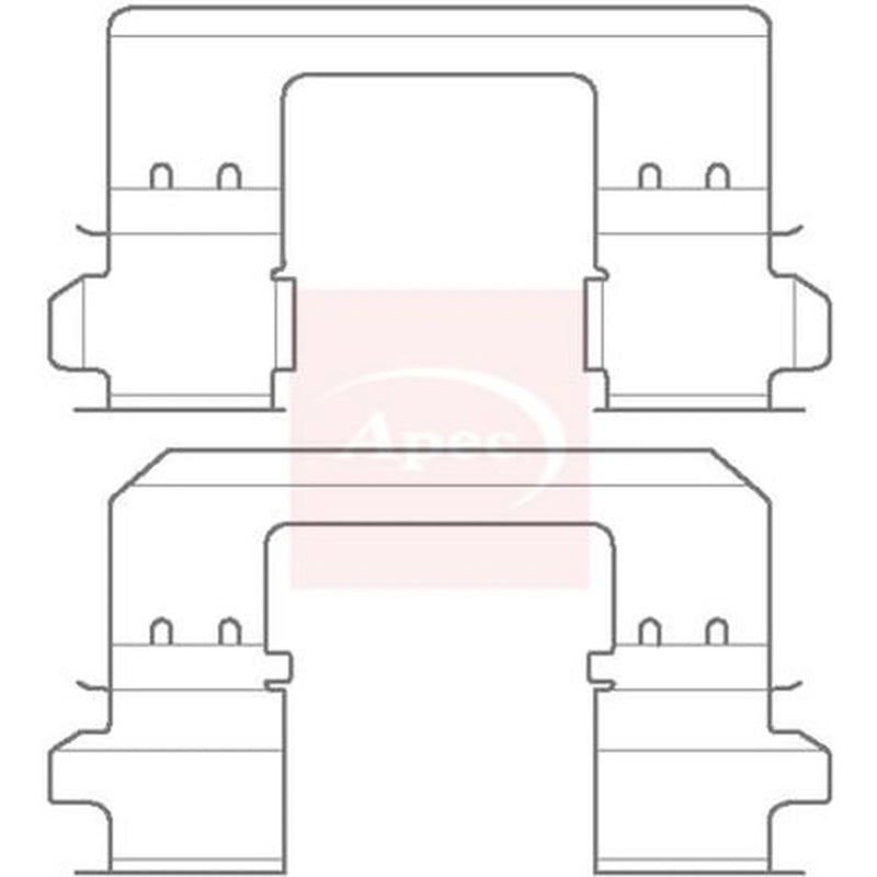 Apec Brake Pad Accessory Fitting Kit Front KIT1145