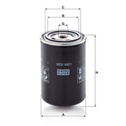 MANN-FILTER Fuel Filter Element WDK 940/1