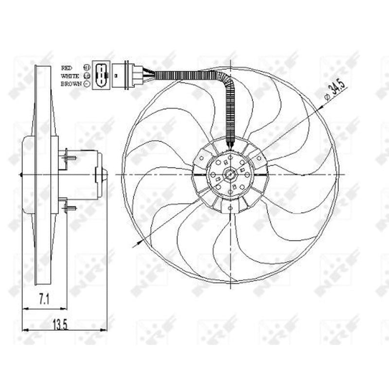 NRF Engine Cooling Fan Left 47397