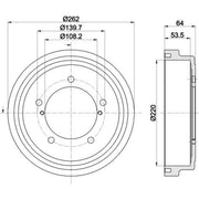 Mintex Brake Drum Assembly Rear MBD407