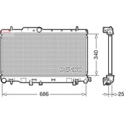 Denso Engine Radiator fits Subaru Impreza 1998-2008 2.0 2.5