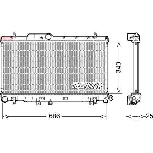 Denso Engine Radiator DRM36019