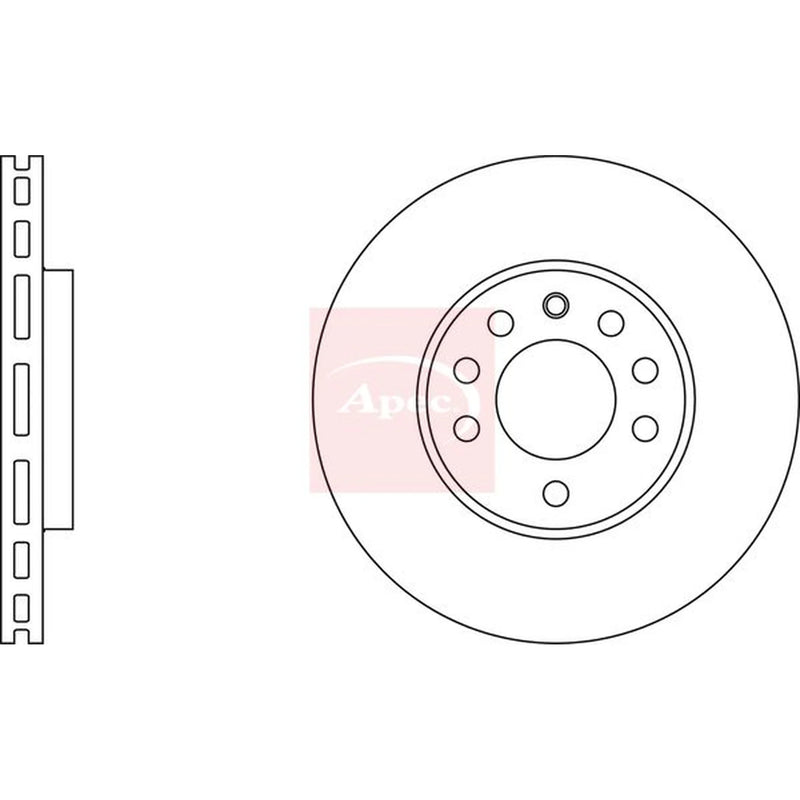 Apec 2 x Vented Front Brake Discs DSK2101-x2