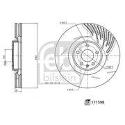 Febi 2 x Front / Brake Discs 171595