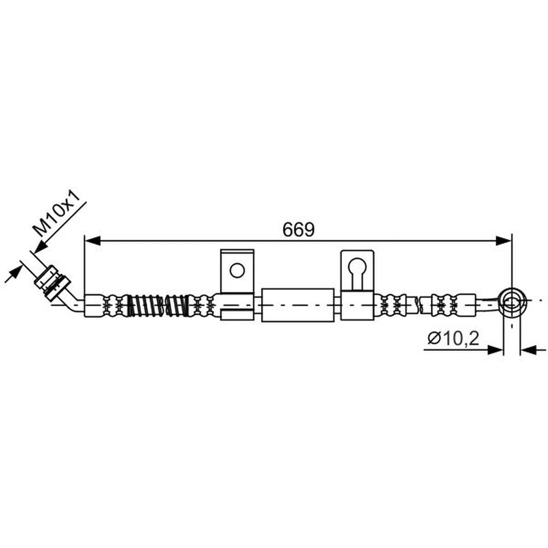 Bosch Brake Hydraulic Hose Line Front Left 1 987 481 796