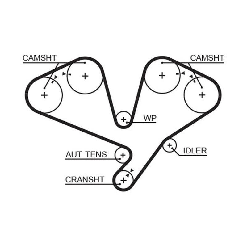 Gates Timing Belt & Water Pump Kit KP15611XS