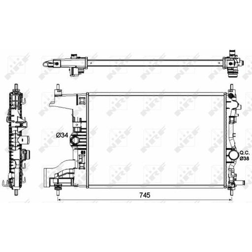 NRF Engine Radiator 53142